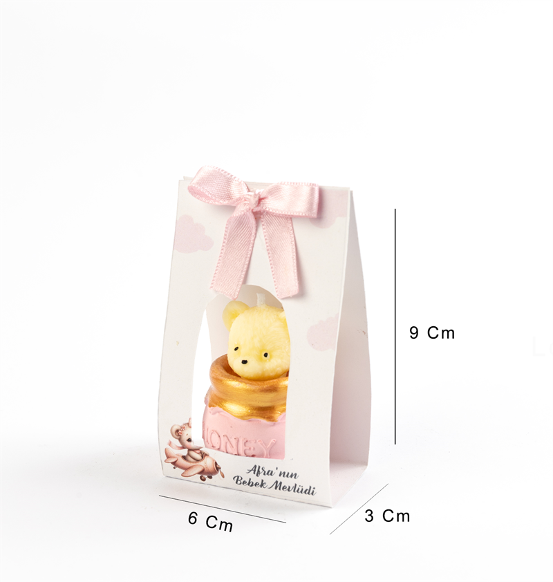 10 Adet Mevlüt Doğum Günü Bebek mevlidi hediyeliği Mini bal küpü Mum 