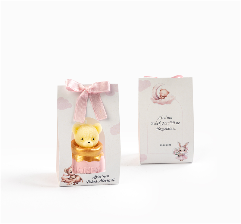 10 Adet Mevlüt Doğum Günü Bebek mevlidi hediyeliği Mini bal küpü Mum 