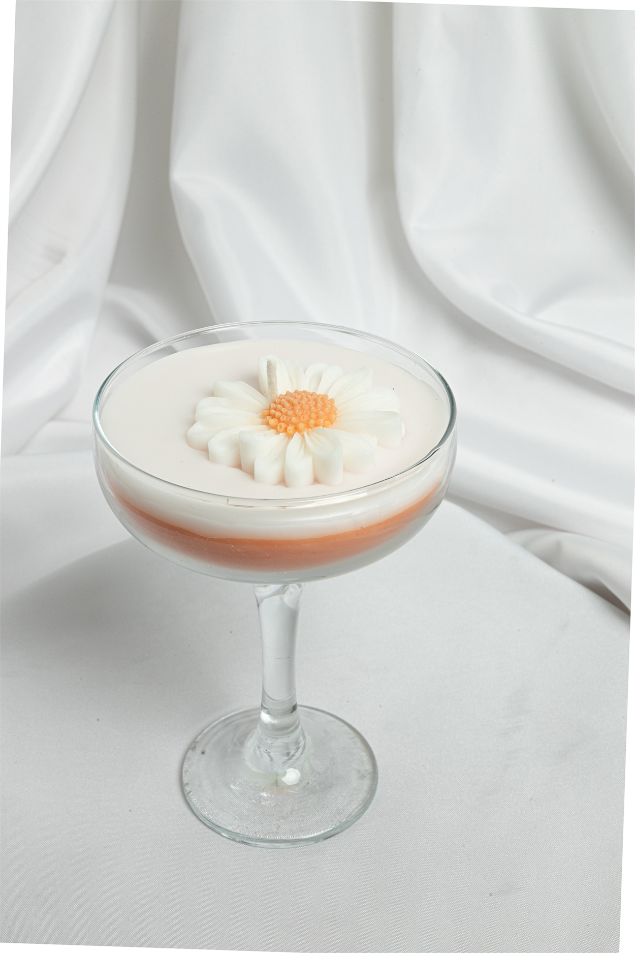 MARTİNİ Papatya çiçek detaylı Martini Bardağında Özel Tasarım Soya Max Mum