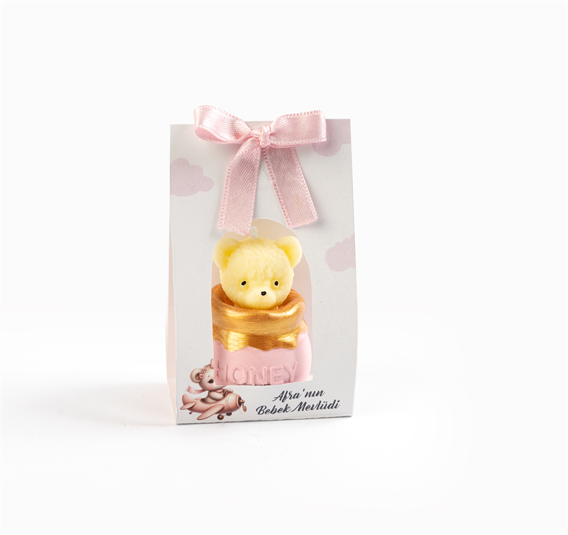 10 Adet Mevlüt Doğum Günü Bebek mevlidi hediyeliği Mini bal küpü Mum 